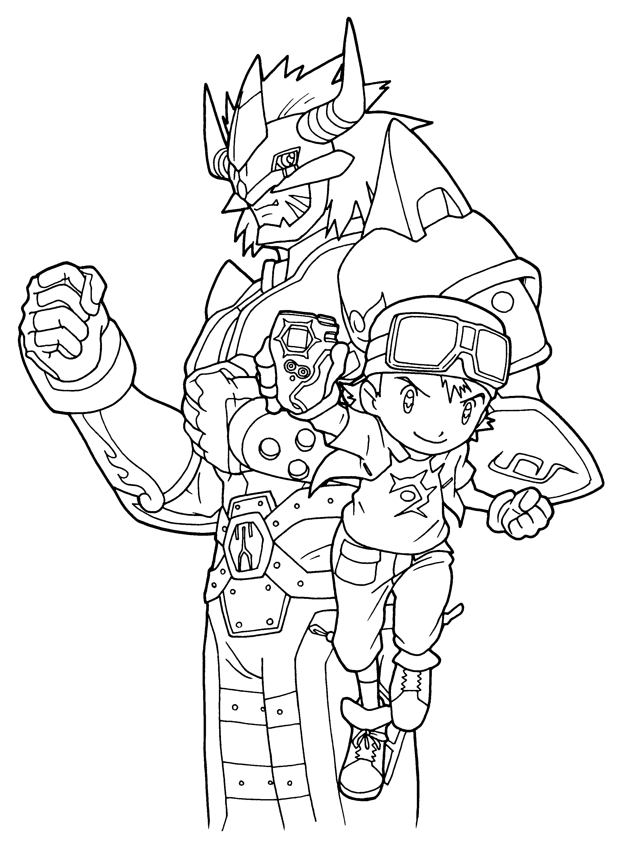 Coloriage imprimable Digimon #51445 de la collection Animé et Manga à colorier aux crayons