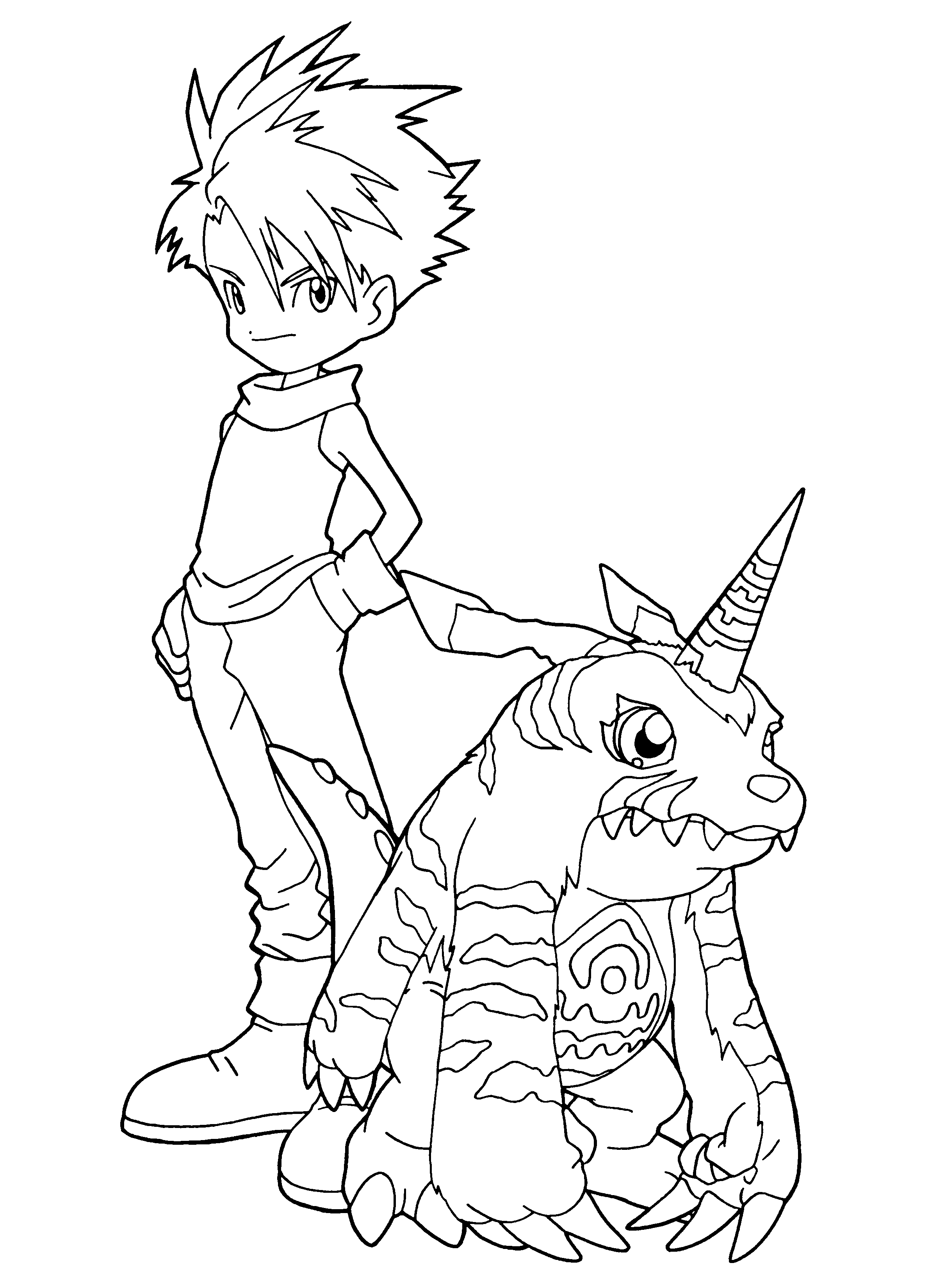 Coloriage imprimable Digimon #51446 de la collection Animé et Manga à colorier aux crayons