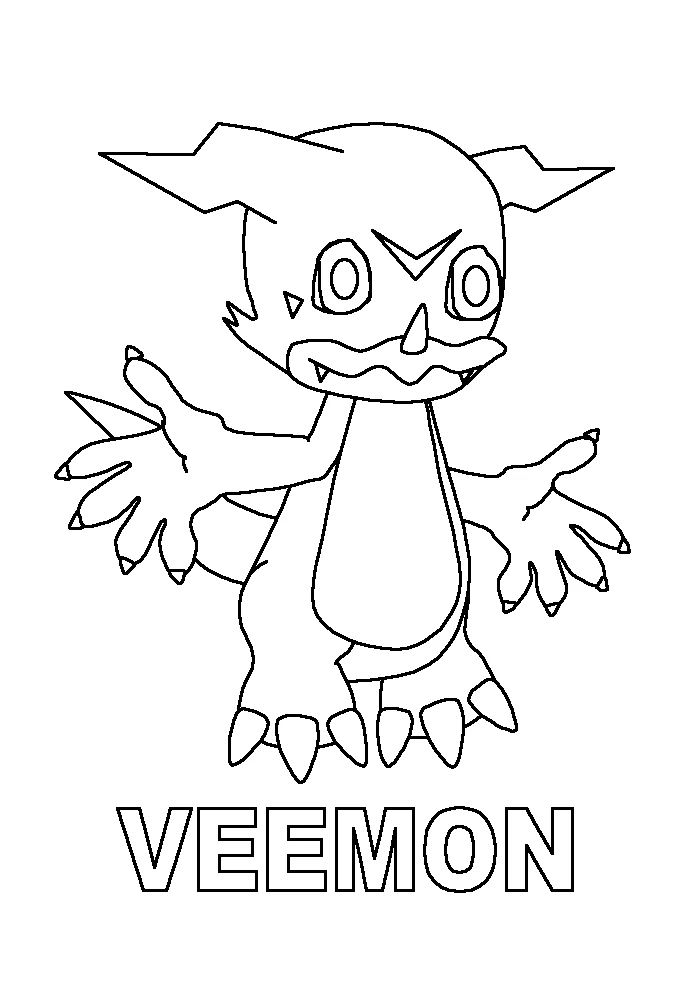 Illustration au trait Digimon #51490 de la collection Animé et Manga à colorier gratuitement