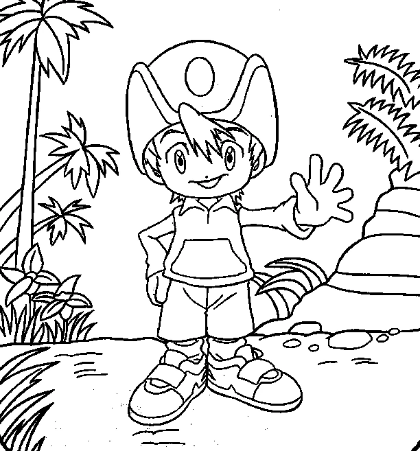 Dessin à colorier Digimon #51554 issu de la collection Animé et Manga, prêt à imprimer