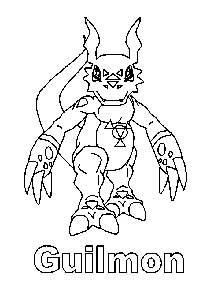 Coloriage gratuit Digimon #51574 de la collection Animé et Manga à imprimer
