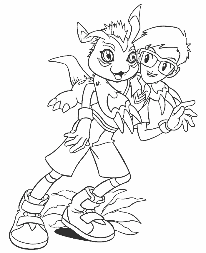 Dessin à colorier Digimon #51607 issu de la collection Animé et Manga, prêt à imprimer
