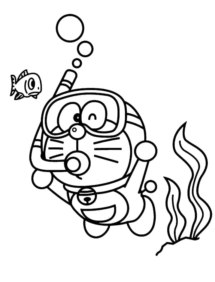 Dessin à colorier Doraemon #208763 issu de la collection Animé et Manga, prêt à imprimer