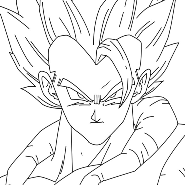 Dessin à colorier Dragon Ball Z #38464 issu de la collection Animé et Manga, prêt à imprimer