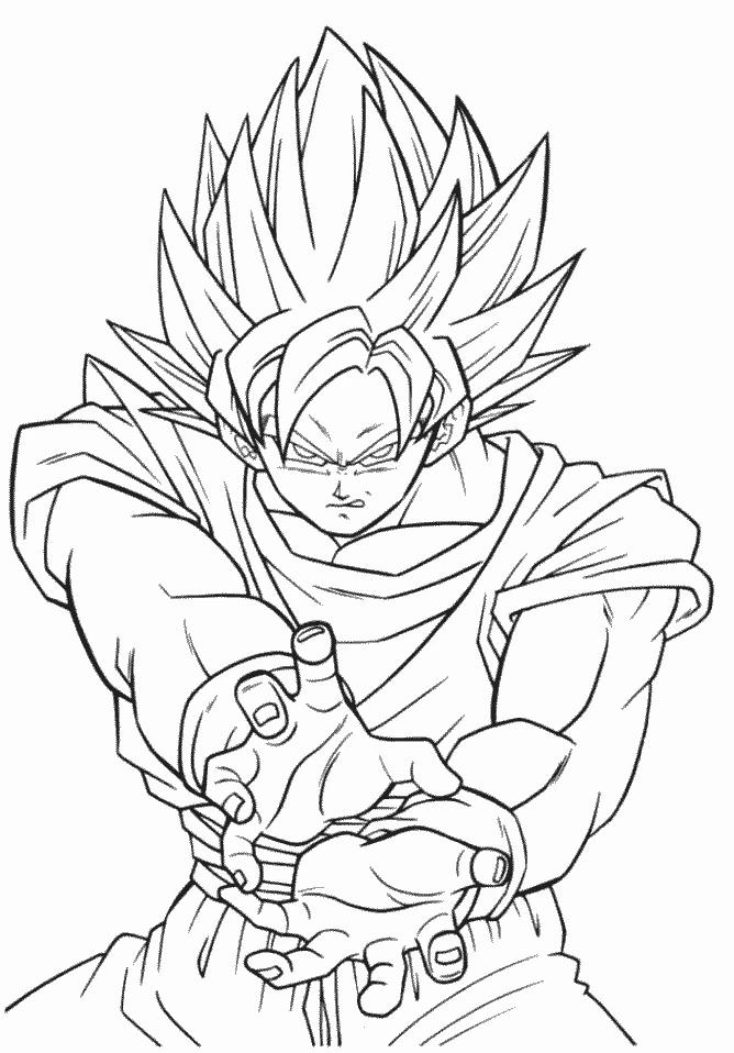 Coloriage gratuit Dragon Ball Z #38470 de la collection Animé et Manga à imprimer