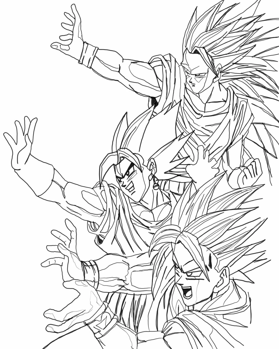 Coloriage imprimable Dragon Ball Z #38472 de la collection Animé et Manga à colorier aux crayons