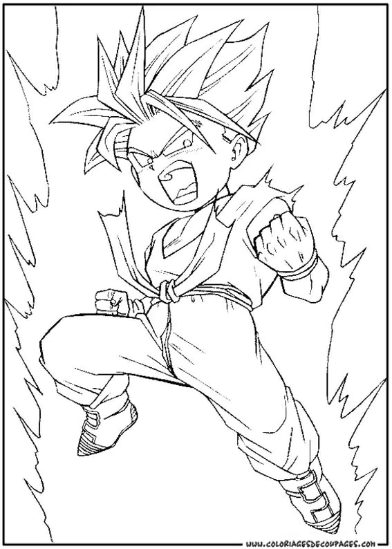Coloriage gratuit Dragon Ball Z #38537 de la collection Animé et Manga à imprimer
