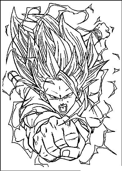 Coloriage gratuit Dragon Ball Z #38686 de la collection Animé et Manga à imprimer