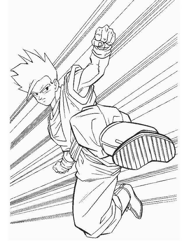 Joli coloriage Dragon Ball Z #38784 de la collection Animé et Manga, prêt à imprimer pour petits et grands