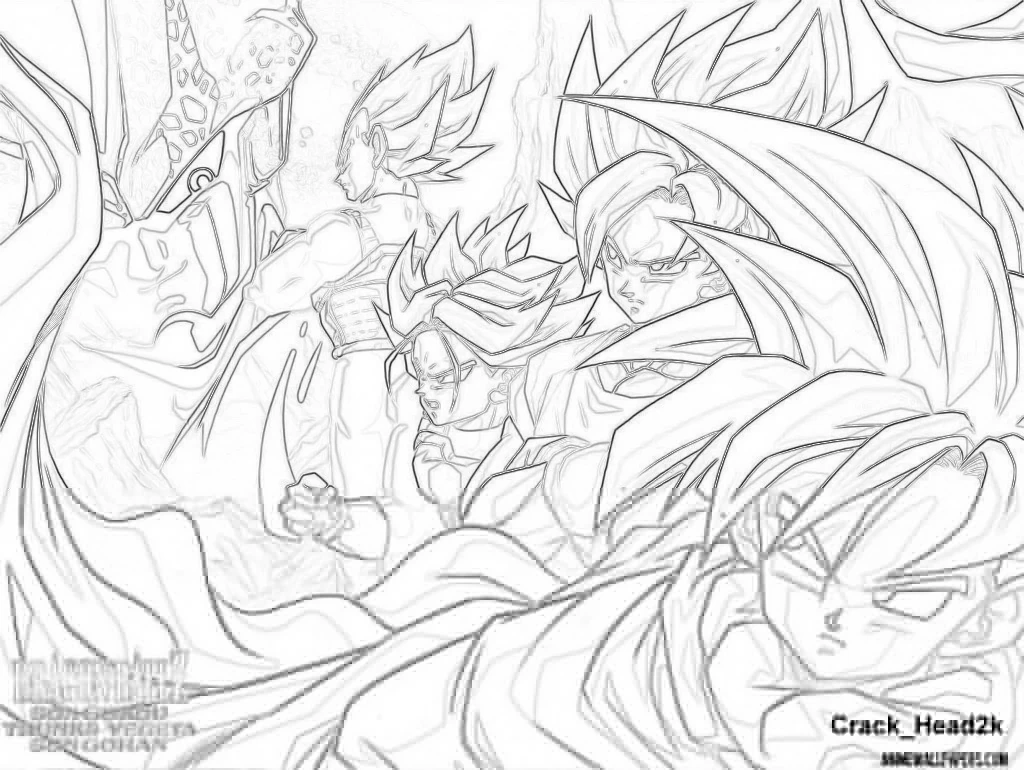 Dessin Dragon Ball Z #38826 à colorier de la série Animé et Manga, gratuit à télécharger et imprimer