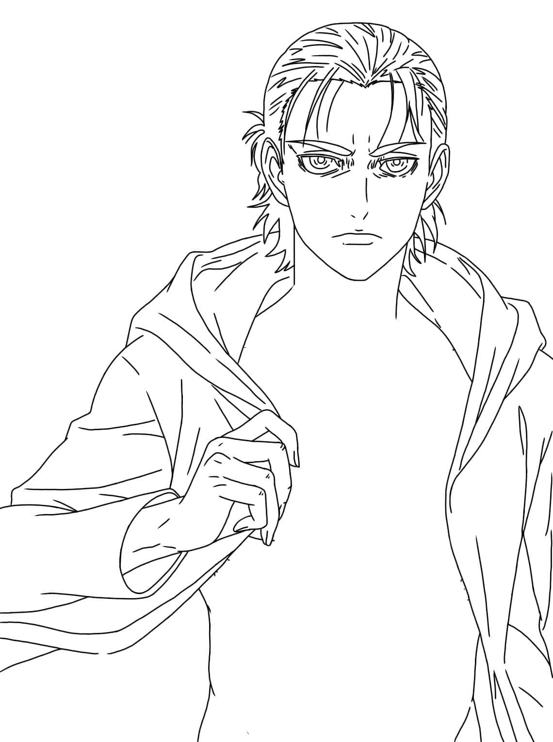 Coloriage gratuit Eren Yeager #191756 de la collection Animé et Manga à imprimer