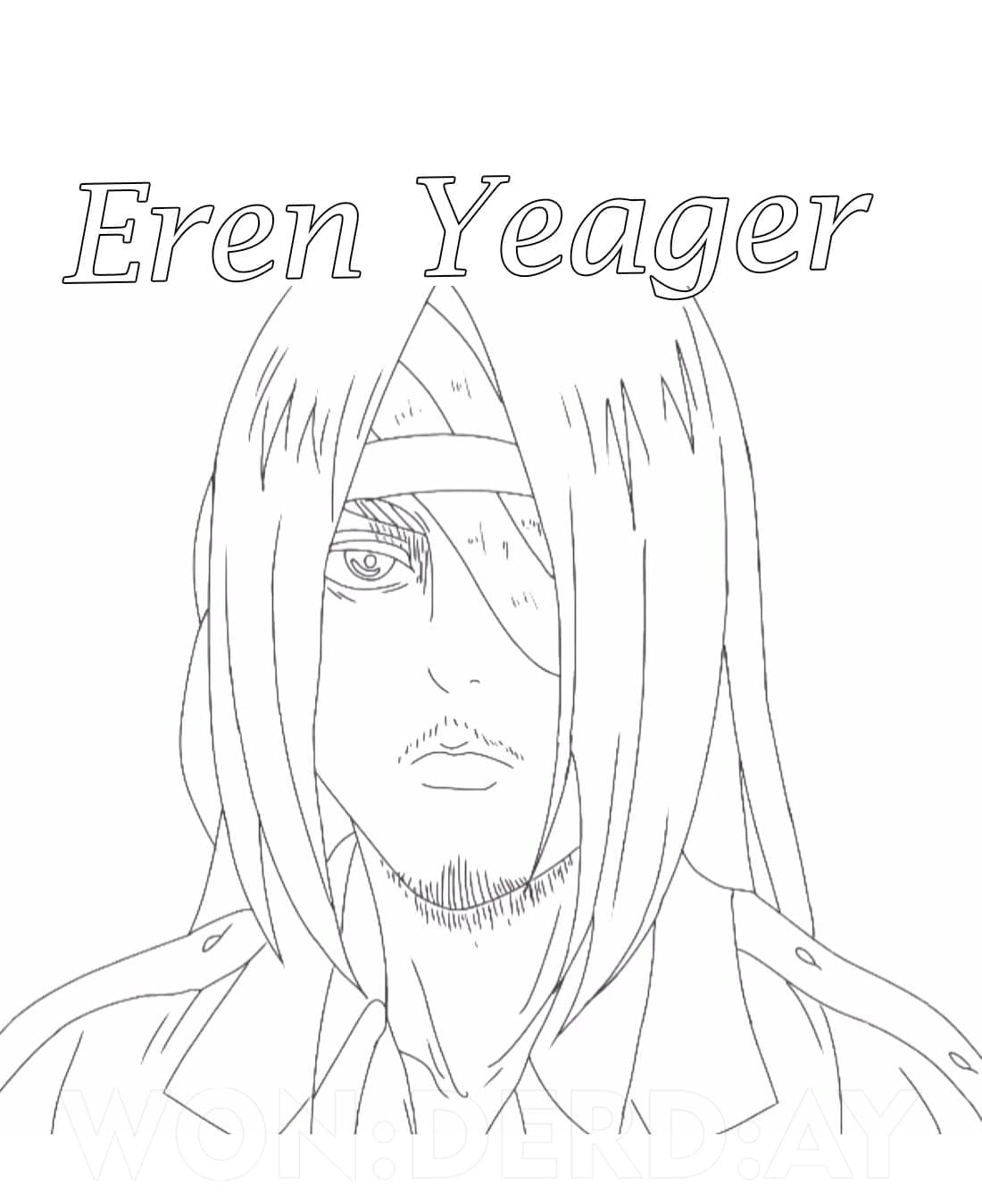 Coloriage gratuit Eren Yeager #191763 de la collection Animé et Manga à imprimer