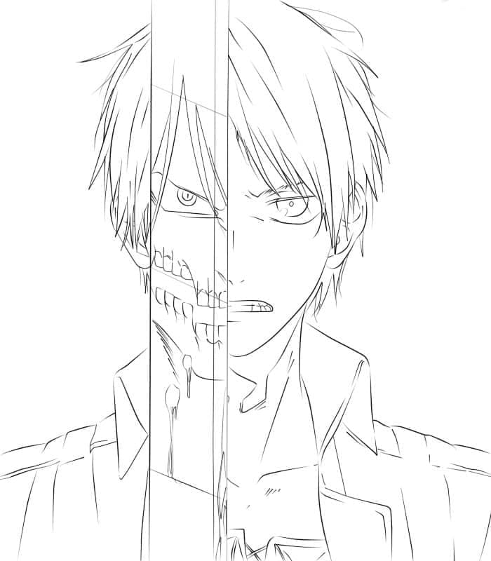 Coloriage gratuit Eren Yeager #191766 de la collection Animé et Manga à imprimer