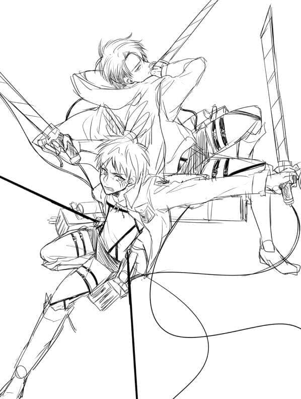 Coloriage gratuit Eren Yeager #191769 de la collection Animé et Manga à imprimer
