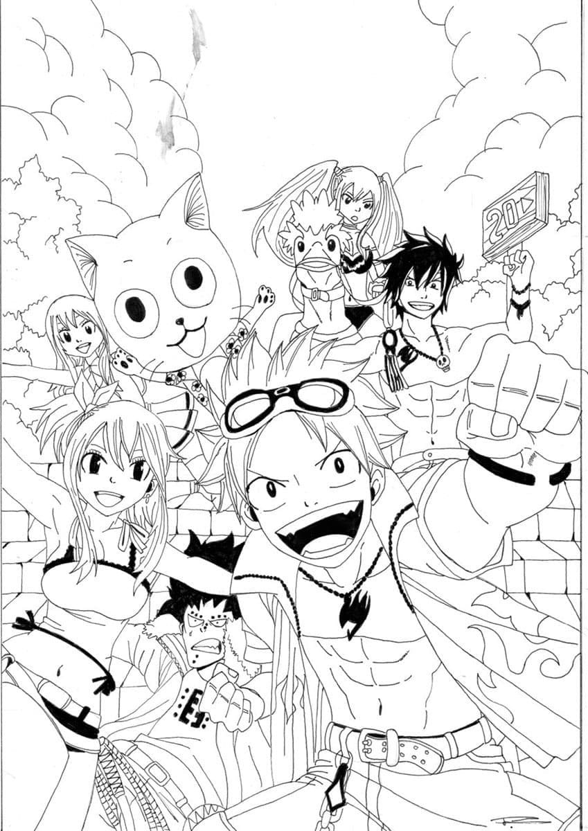 Coloriage gratuit Fairy Tail #176040 de la collection Animé et Manga à imprimer