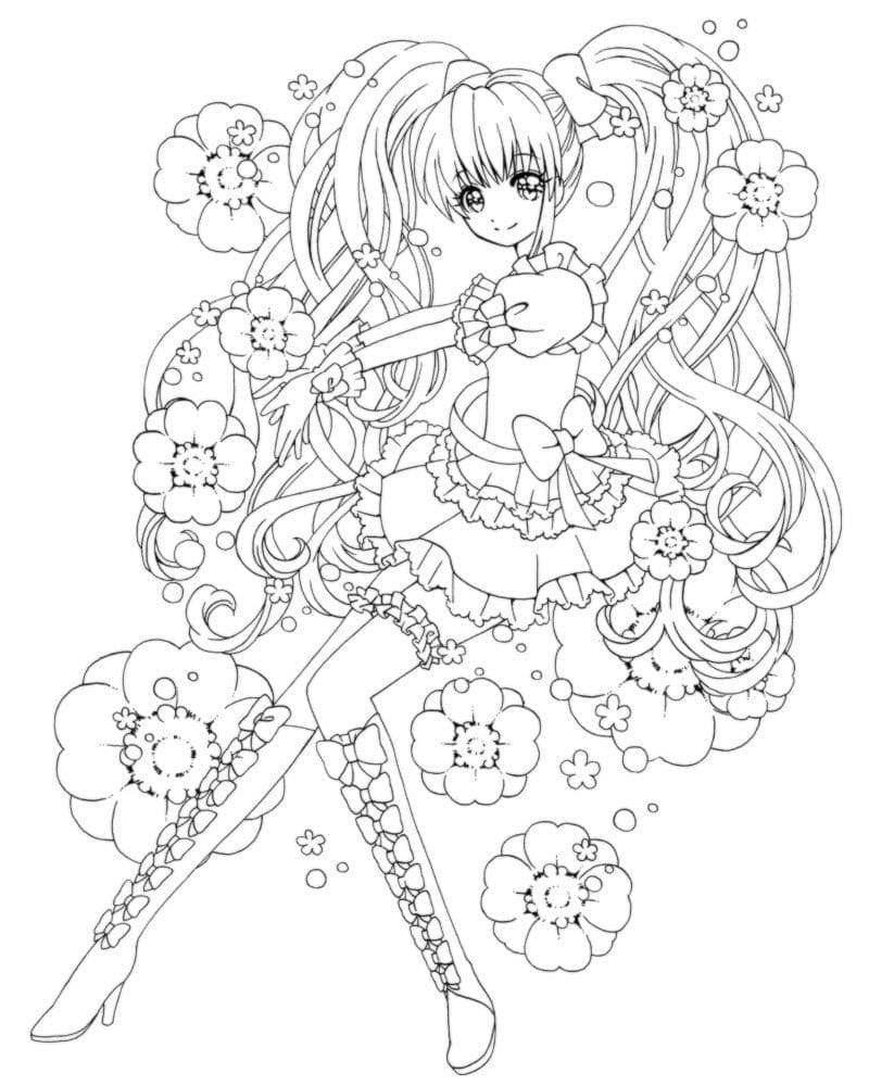 Coloriage gratuit Fille Manga #190629 de la collection Animé et Manga à imprimer