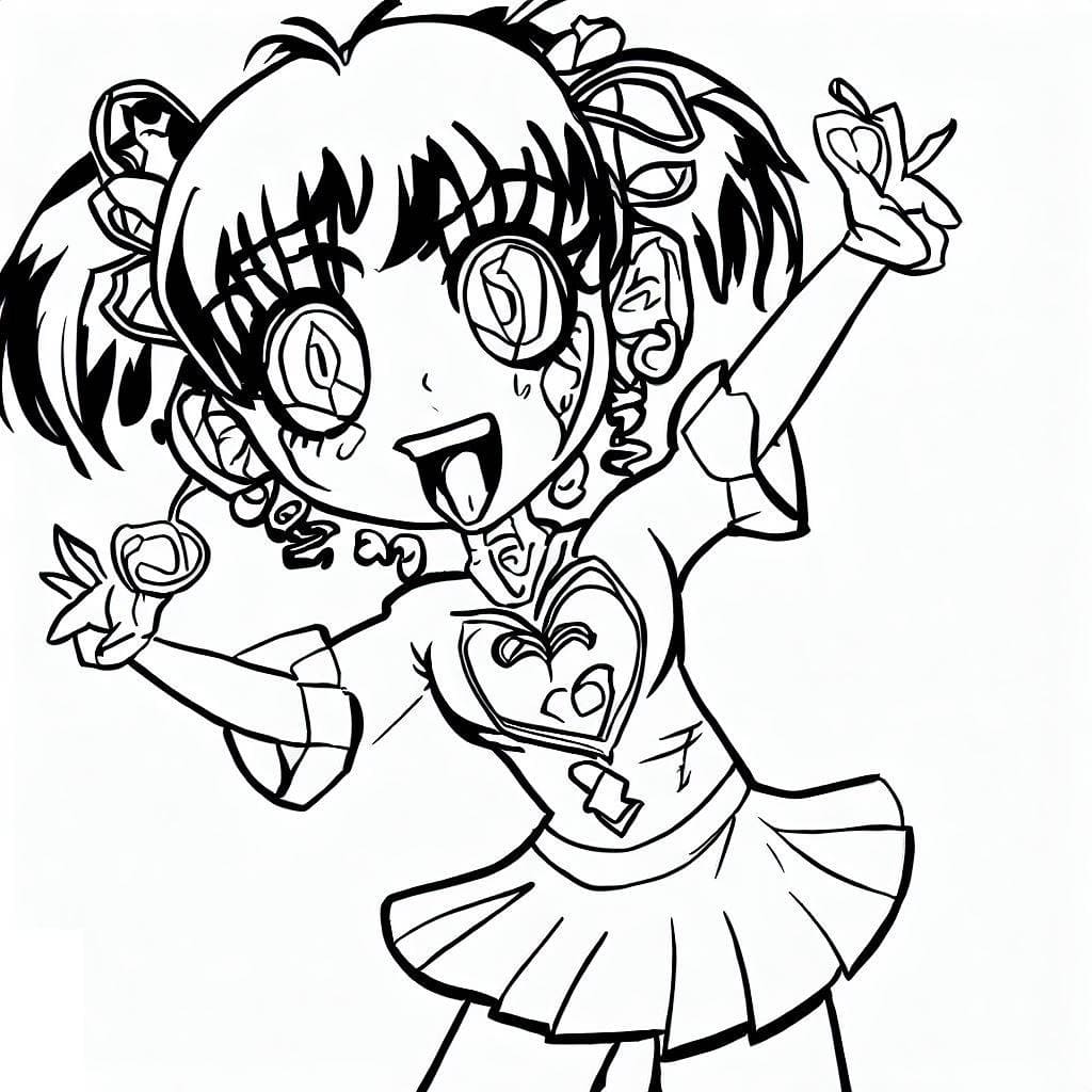 Coloriage gratuit Fille Manga #190645 de la collection Animé et Manga à imprimer