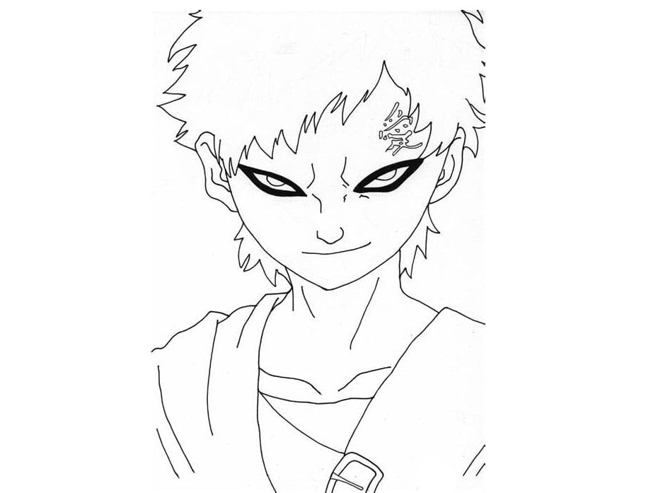 Coloriage gratuit Gaara #180192 de la collection Animé et Manga à imprimer