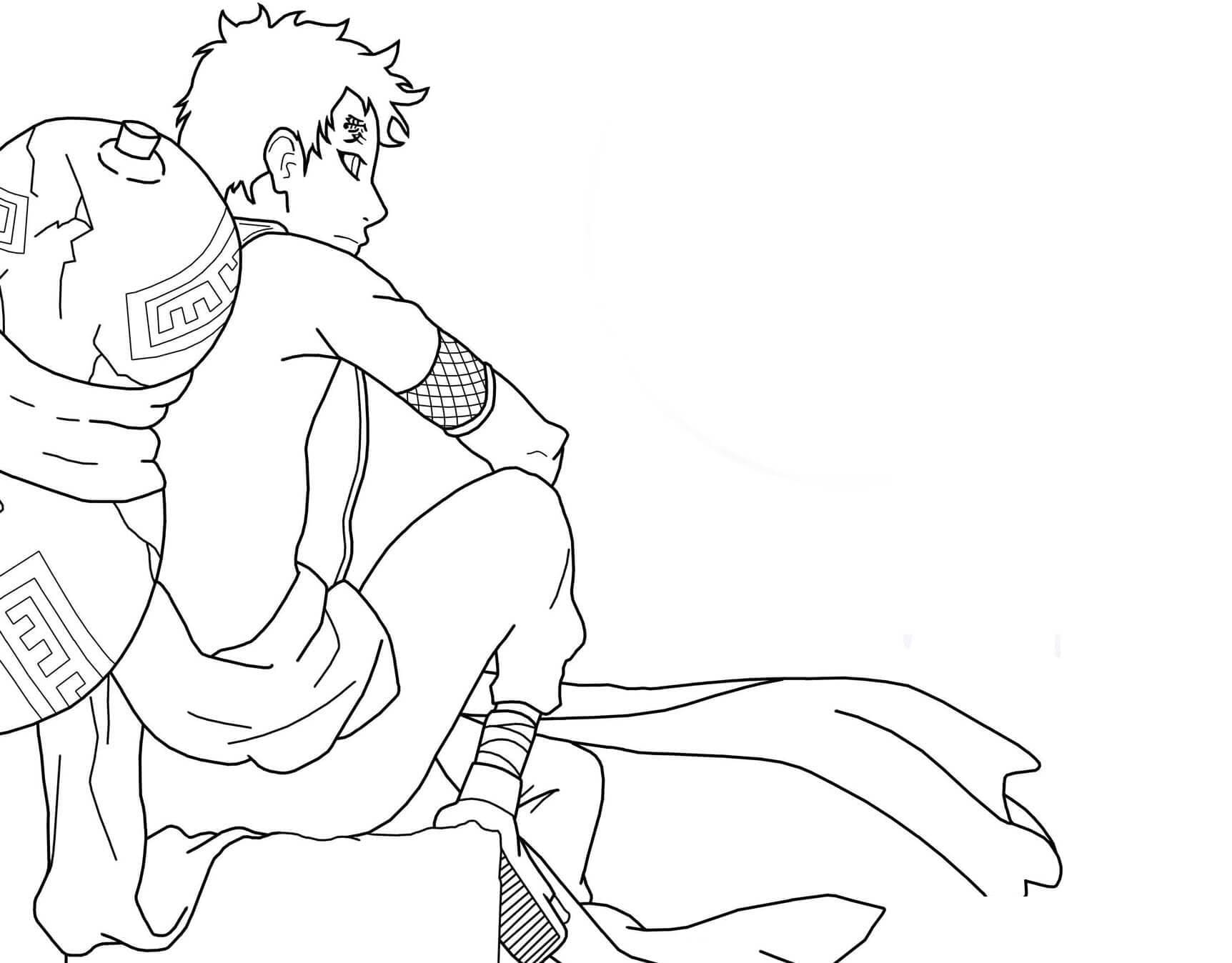 Coloriage gratuit Gaara #180202 de la collection Animé et Manga à imprimer