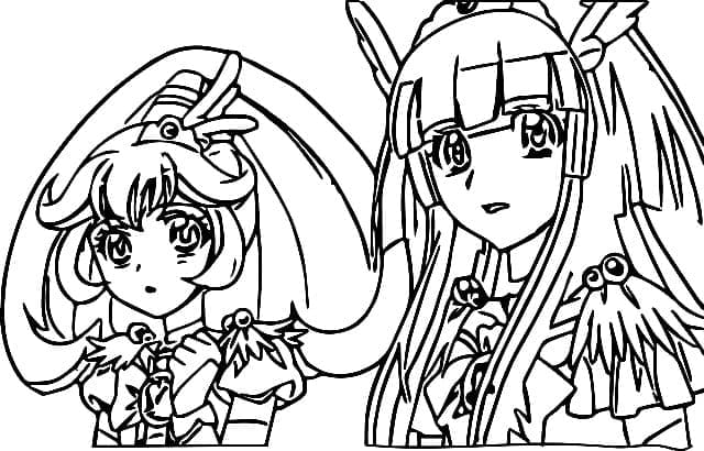 Coloriage gratuit Glitter Force #211721 de la collection Animé et Manga à imprimer