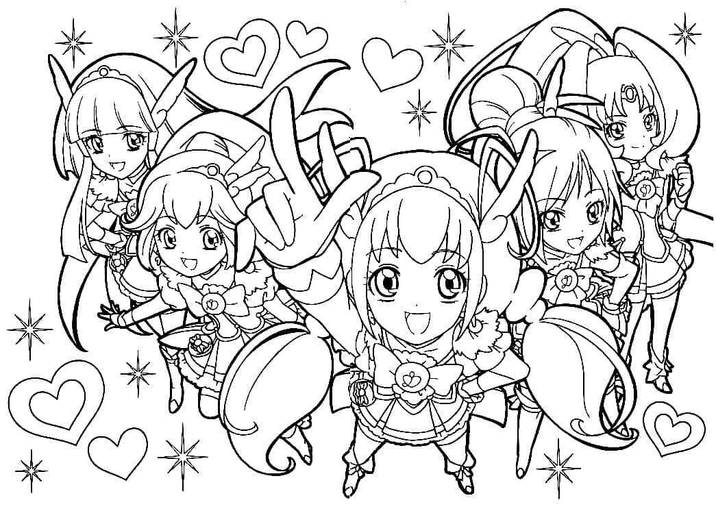 Coloriage gratuit Glitter Force #211726 de la collection Animé et Manga à imprimer