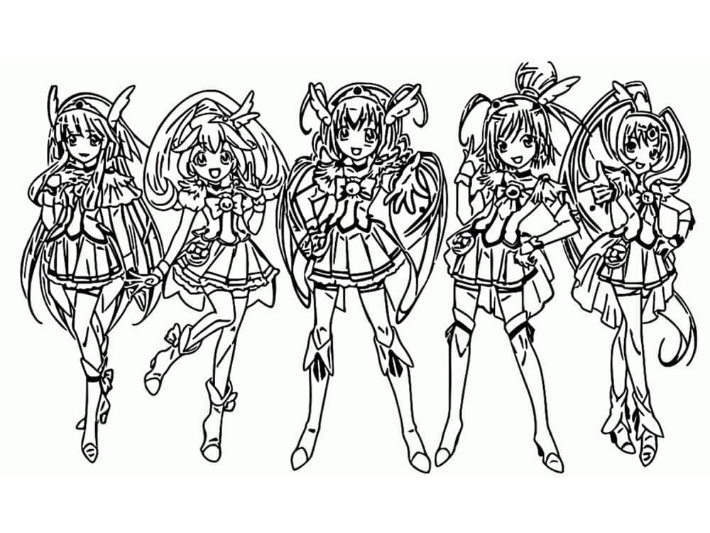 Coloriage à imprimer Glitter Force #211730 de la série Animé et Manga, gratuit pour enfants et adultes