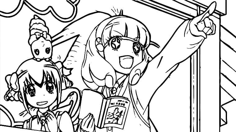 Dessin à colorier Glitter Force #211743 issu de la collection Animé et Manga, prêt à imprimer