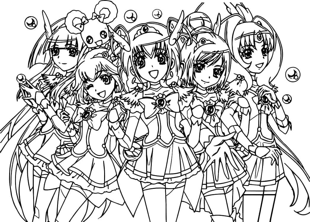 Coloriage gratuit Glitter Force #211753 de la collection Animé et Manga à imprimer