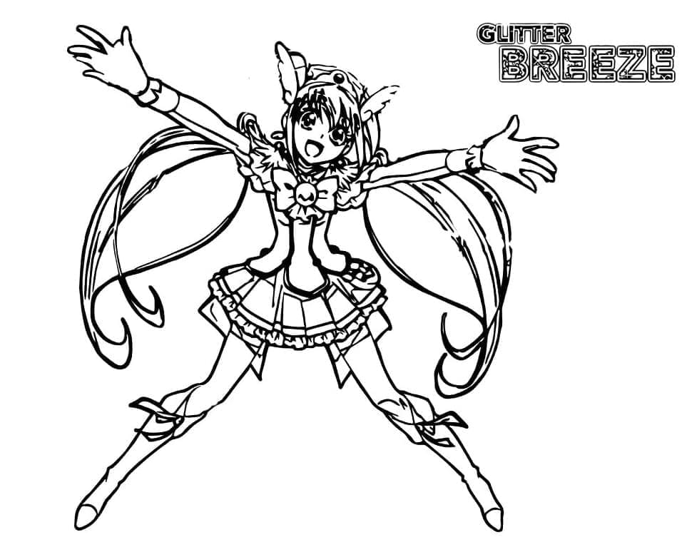 Coloriage gratuit Glitter Force #211756 de la collection Animé et Manga à imprimer