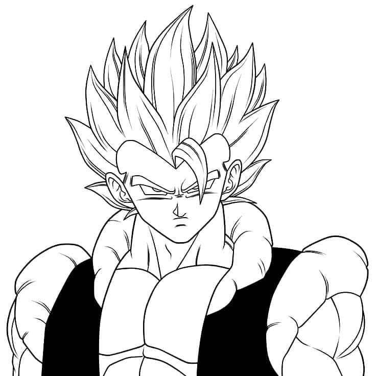 Dessin à colorier: Gogéta de Dragon Ball Z (Animé et Manga) #191517 - Coloriages à Imprimer Gratuits