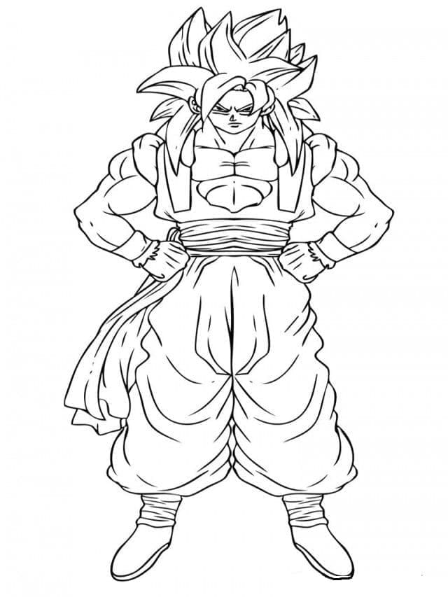 Dessin à colorier: Gogéta de Dragon Ball Z (Animé et Manga) #191519 - Coloriages à Imprimer Gratuits