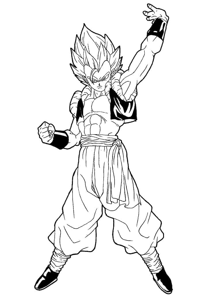 Coloriage gratuit Gogéta de Dragon Ball Z #191521 de la collection Animé et Manga à imprimer