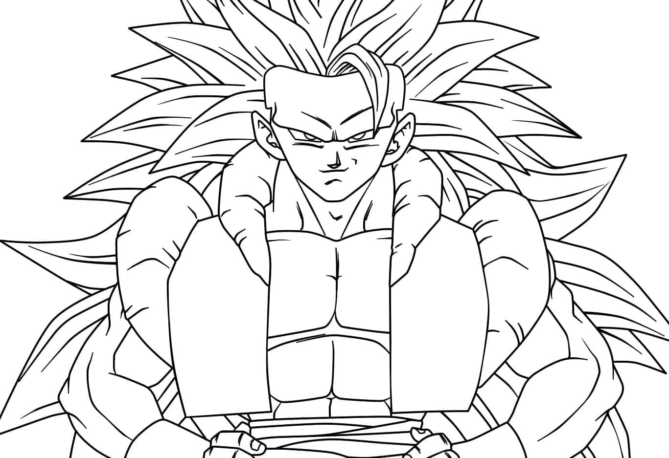 Dessin à colorier: Gogéta de Dragon Ball Z (Animé et Manga) #191522 - Coloriages à Imprimer Gratuits