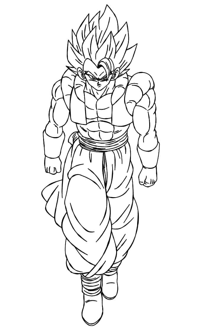 Dessin à colorier: Gogéta de Dragon Ball Z (Animé et Manga) #191525 - Coloriages à Imprimer Gratuits