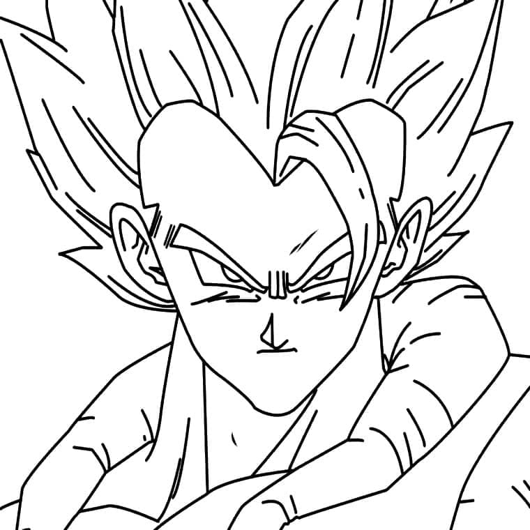 Dessin à colorier: Gogéta de Dragon Ball Z (Animé et Manga) #191526 - Coloriages à Imprimer Gratuits