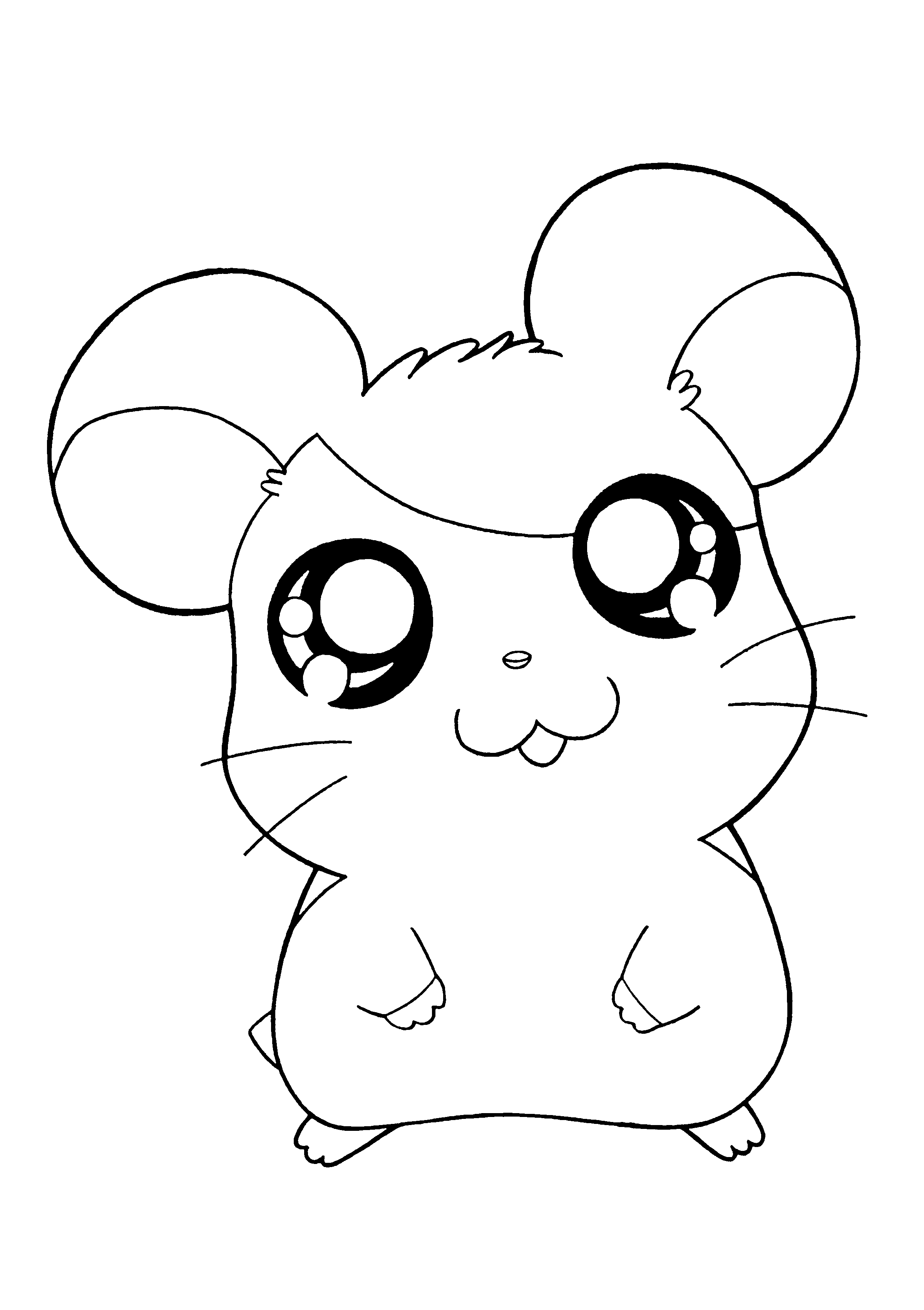 Coloriage gratuit Hamtaro #39902 de la collection Animé et Manga à imprimer