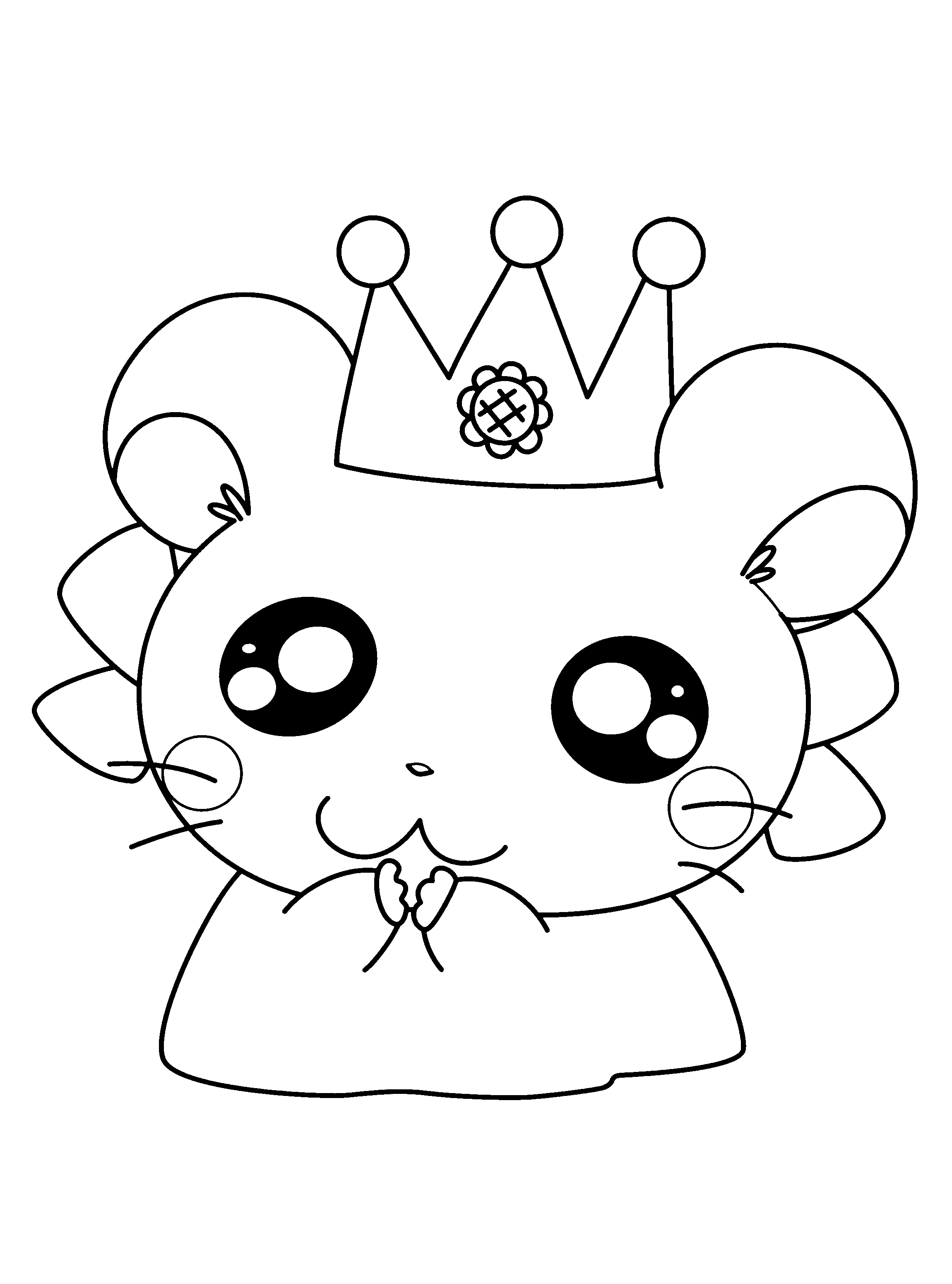 Dessin à colorier Hamtaro #39930 issu de la collection Animé et Manga, prêt à imprimer