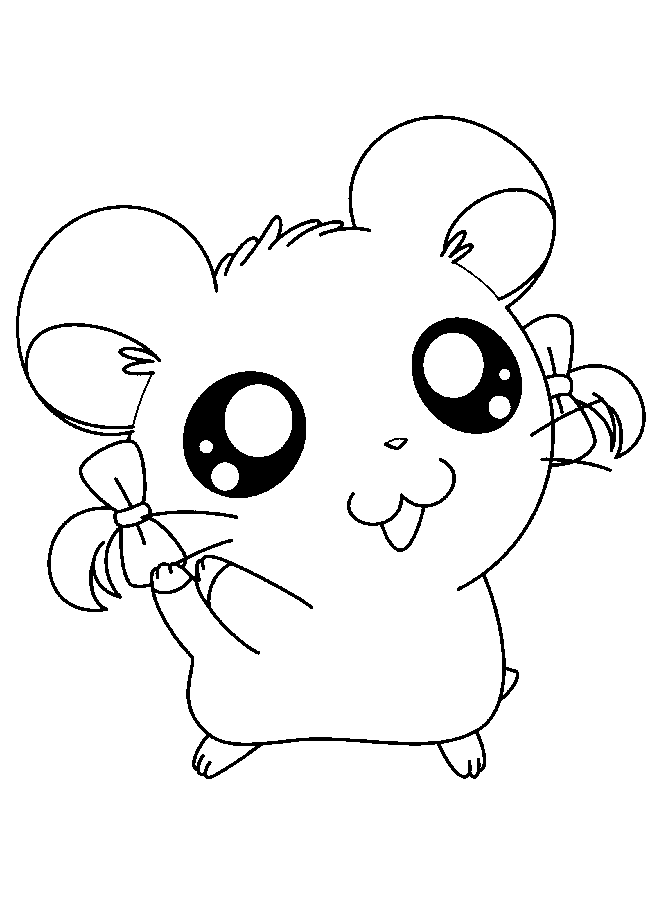 Joli coloriage Hamtaro #39954 de la collection Animé et Manga, prêt à imprimer pour petits et grands