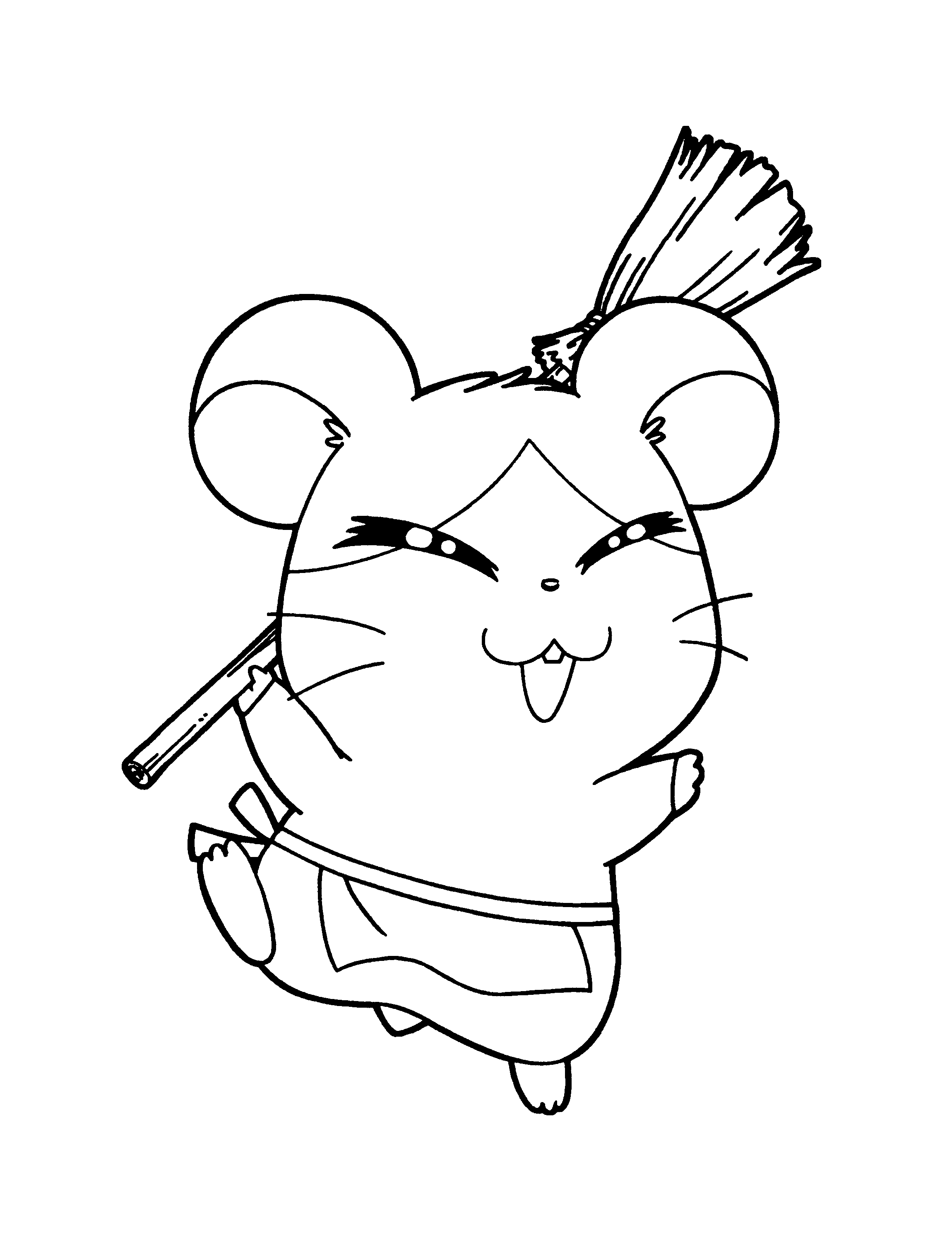 Dessin à colorier Hamtaro #40041 issu de la collection Animé et Manga, prêt à imprimer