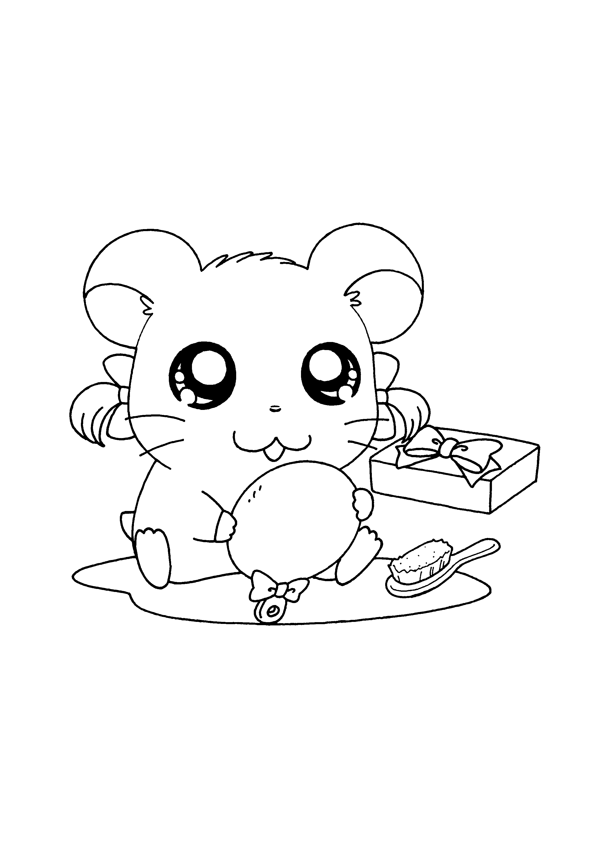 Dessin à colorier Hamtaro #40107 issu de la collection Animé et Manga, prêt à imprimer