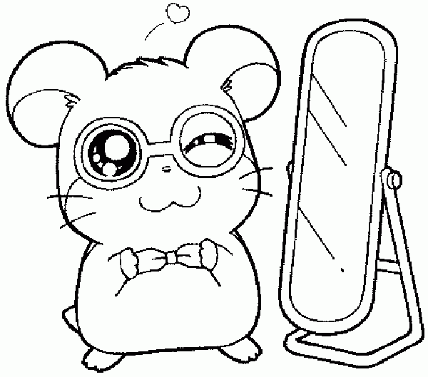 Joli coloriage Hamtaro #40122 de la collection Animé et Manga, prêt à imprimer pour petits et grands