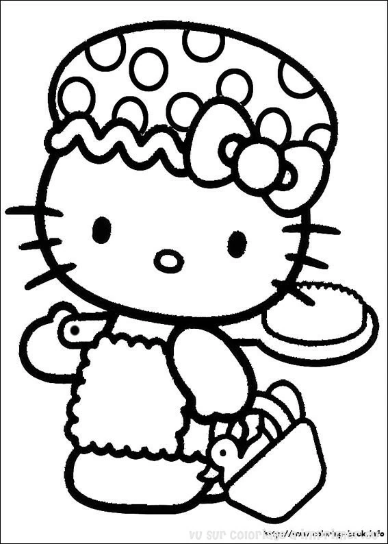Dessin à colorier: Hello Kitty (Animé et Manga) #36732 - Coloriages à Imprimer Gratuits