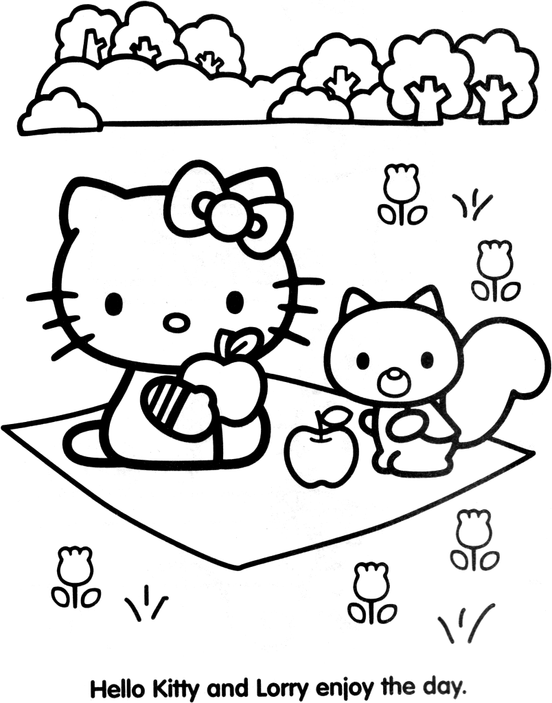 Coloriage gratuit Hello Kitty #36754 de la collection Animé et Manga à imprimer