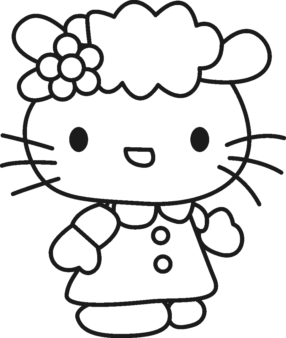 Coloriage gratuit Hello Kitty #36757 de la collection Animé et Manga à imprimer