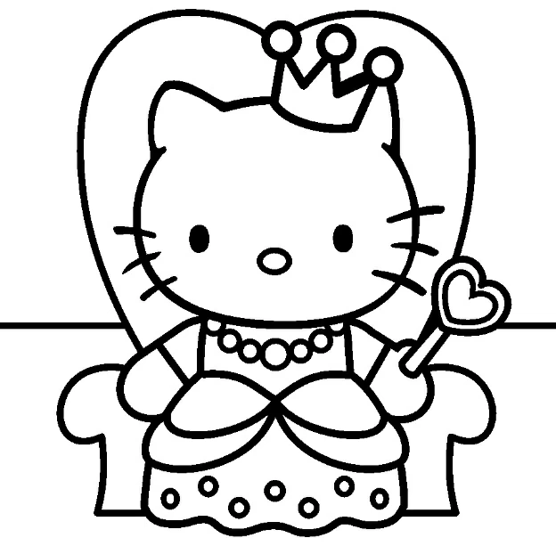Dessin à colorier: Hello Kitty (Animé et Manga) #36772 - Coloriages à Imprimer Gratuits