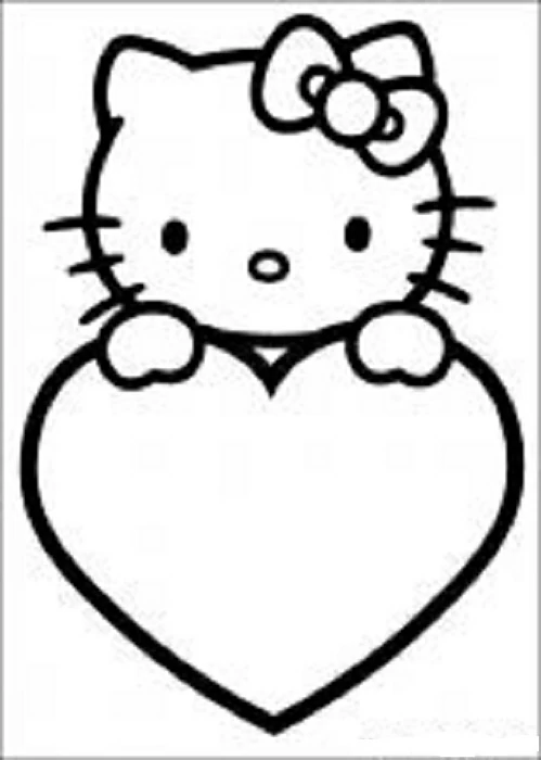 Coloriage à imprimer Hello Kitty #36774 de la série Animé et Manga, gratuit pour enfants et adultes