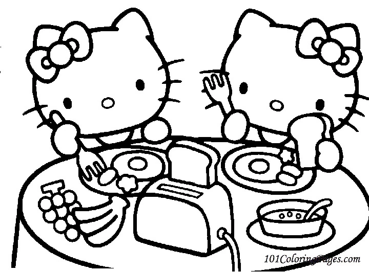 Dessin à colorier: Hello Kitty (Animé et Manga) #36845 - Coloriages à Imprimer Gratuits