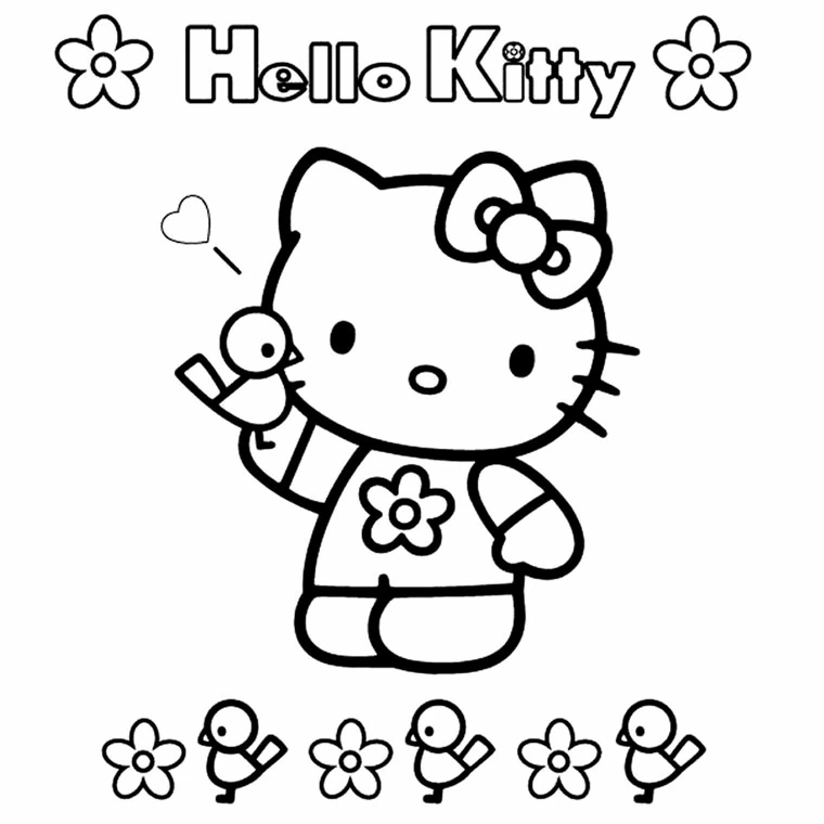 Coloriage gratuit Hello Kitty #36852 de la collection Animé et Manga à imprimer
