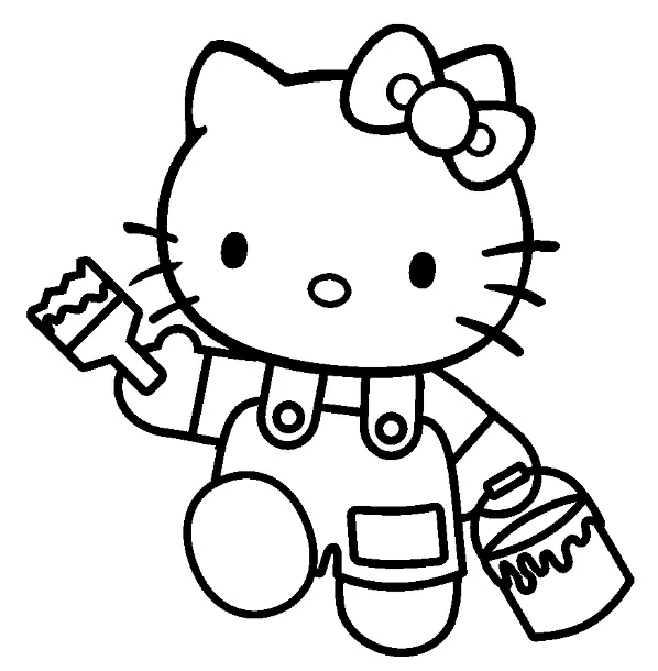 Coloriage gratuit Hello Kitty #36984 de la collection Animé et Manga à imprimer