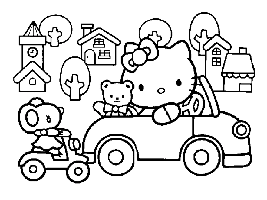 Coloriage gratuit Hello Kitty #37031 de la collection Animé et Manga à imprimer